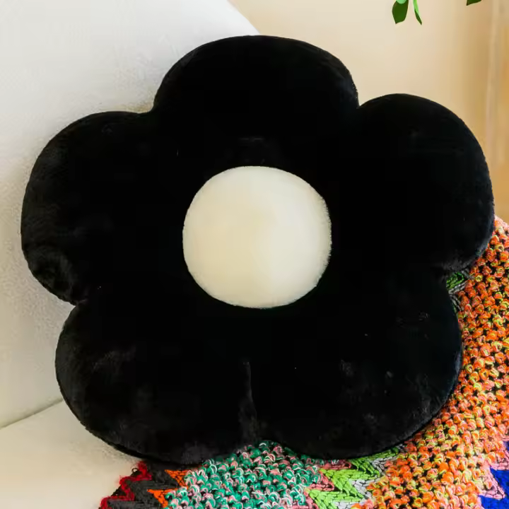 Cojín De Silla De Oficina Y Sofa Con Diseño De Flor Blanca Suave Y Cómodo Para Estudio Sala De Estar Y Petalos Futón Cojín De Tela De Plush Relleno De Algodón - 1
