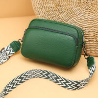 Bolso cruzado de piel auténtica para mujer, bandolera de diseñador de lujo, Color sólido, 100%, 2023 - details 4