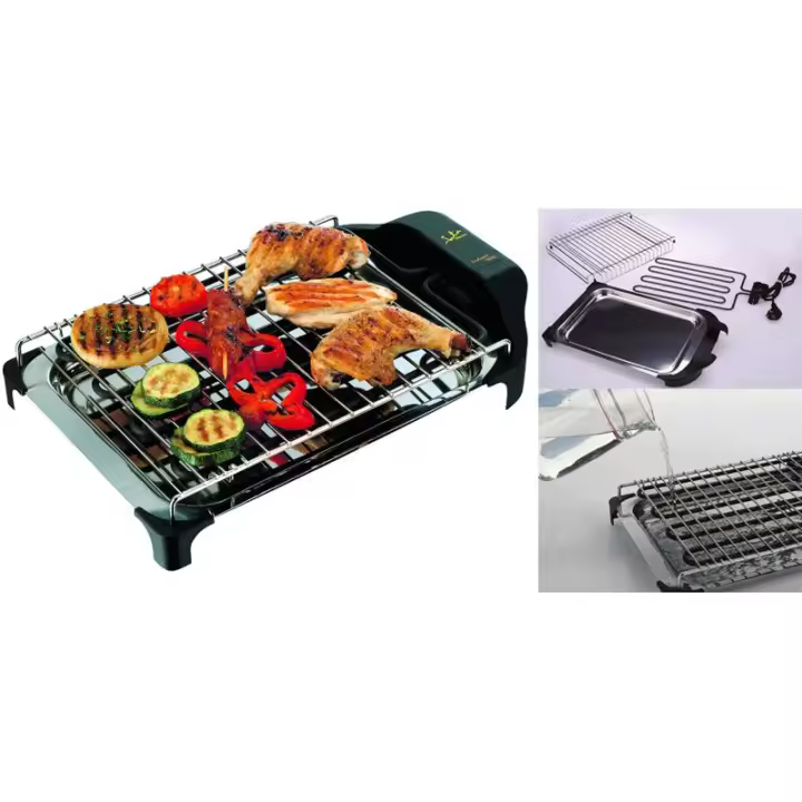 Barbacoa Eléctrica Jata BQ101 42x26cm 2400W - Gran Superficie de Cocción - 1