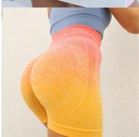 Shorts De Bicicleta Deportivos Para Mujer En Color Gradiente Transpirables Resistentes Al Sudor Con Cintura Alta Elásticos Para Yoga Y Fitness - details 5