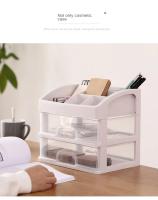 Estuche de plástico para maquillaje, caja contenedora de joyería, organizador de maquillaje, cajones, caja de almacenamiento de cosméticos, soporte para brochas de maquillaje - details 4