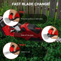 Podadora De Bricioles Eléctrica Sin Cable Para Jardín Herramientas De Podar Arbustos Y Grama Compatible Con Batería Milwaukee 18V (No Incluye Batería) - details 2