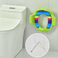 Asiento de inodoro para niños, inodoro auxiliar de entrenamiento para niños pequeños, inodoro acolchado, inodoro de mano grueso y cómodo para bebés - details 3