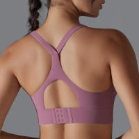 Sujetador deportivo con espalda descubierta para mujer, ropa interior de entrenamiento con hebilla ajustable para correr, Fitness, gimnasio, Bralette acolchado, ropa deportiva - details 10