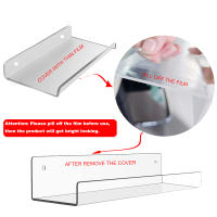 Estante Flotante De Acrílico Transparente Adhesivo Para Decoración De Pared Almacenamiento Librería De Baño Dispensador De Jabón Soporte - details 6