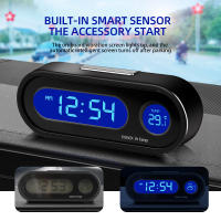 Reloj De Coche Digital Con Termómetro 2 En 1 Luminoso LCD Accesorios De Estilo Para El Coche Pantalla Digital De Tiempo Y Temperatura - details 4