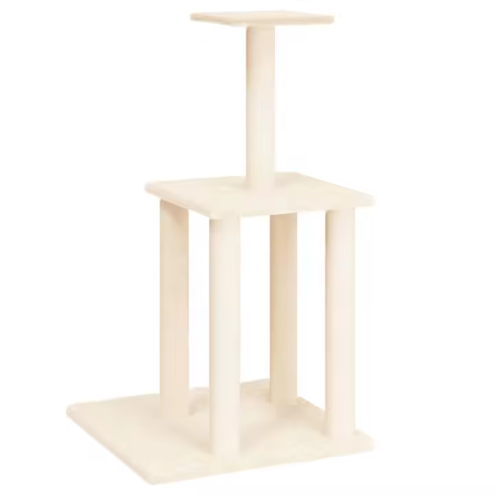Rascador para Gatos con postes de isal color crema 85,5 cm - 1