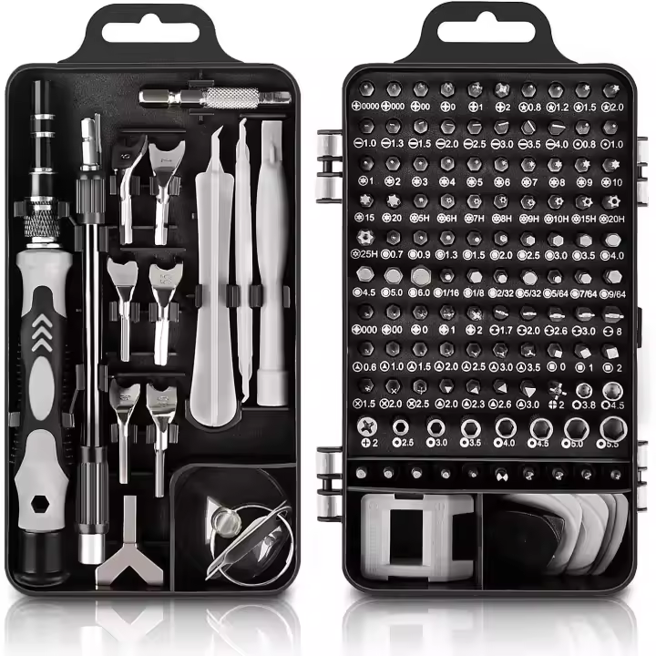 Juego de destornilladores de precisión S2 135 en 1, herramienta de reparación para bricolaje con kit de memoria magnética para reparar computadoras portátiles, iPhone, PC, MacBook, Xbox (destornillador S2) - 1