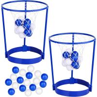 Juego De Básquetbol Para Cabeza 2 Pack Con Aros Ajustables Y 20 Balones Regalo Divertido Para Cumpleaños Para Niños Y Adultos - details 0
