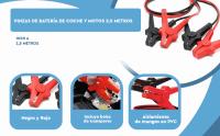 Banner - Pinzas de bateria de Coche y Motos 2.5 M rojo-negro 2000 A