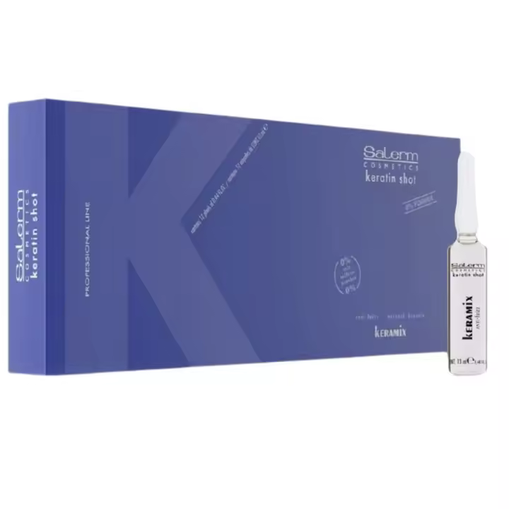 Salerm Cosmetics Keratin Shot Keramix Anti Frizz Caja Ampollas 12 uni x 13 ml 0% Formol - 1