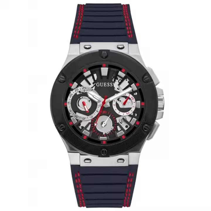 Reloj De Pulsera Guess Gw0487g1 Para Hombre Circuit Acero / Caucho - 1