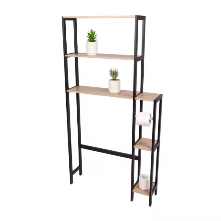 MIRAMAX-ESTANTE DE INODORO CONTOUR + SOPORTE DE PAPEL HIGIÉNICO - 78X20X150CM - 1