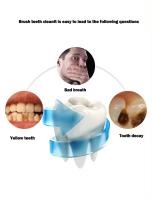 Cepillo de dientes eléctrico ultrasónico para adulto, dispositivo de limpieza dental Ultra sónico, con carga USB, en forma de U, 360 grados - details 6