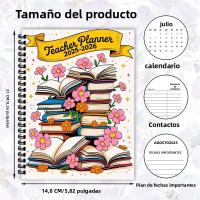 Planificador De Maestro A5 Con Encuadernación Espiral 2025-2026 Incluye Páginas De Contacto Y De Notas Accesorios Para Trabajo Y Planificación De Aprendizaje - details 2