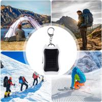 Cargador solar portátil con lavero, 1200 mAh, con mosquetón - details 1
