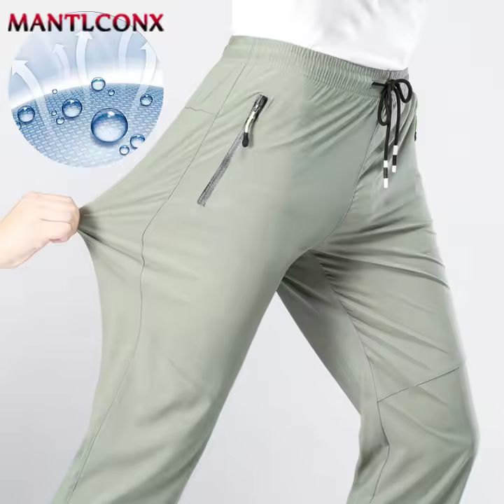 Pantalones De Deporte Al Aire Libre Para Hombres Verano Pantalones De Correr Con Cierre Elástico Secado Rápido Impermeables Para Senderismo Acampar Escalar Pesca Talla Medio Estilo Recto Color Oscuro Azul Gris Verde Militar Gris Claro - 1