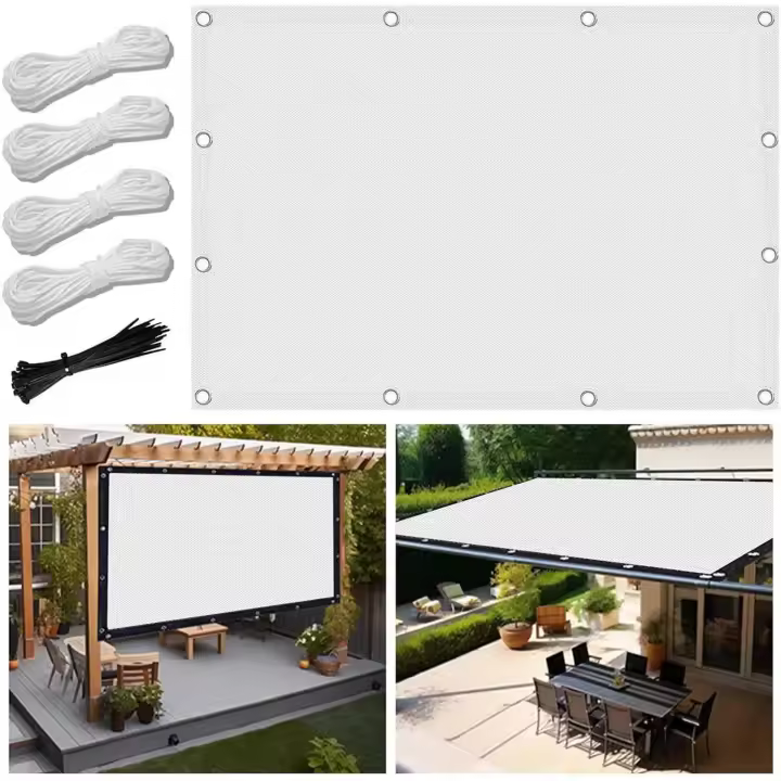 Toldo Vela de Sombra 8  metros cuadrados Rectangular Impermeable Toldos Exterior Terraza Protección Rayos UV Resistente al Desgarro para Terraza Balcon Patio Exteriores Jardín con Ojales y Cuerdas de Fijación - 1