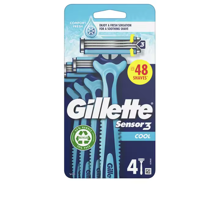 Cosmética Facial Gillette SENSOR3 COOL cuchilla afeitar desechables - 1