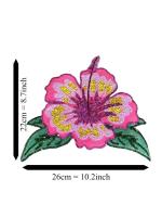 1 Pieza De 26CM Pétalos De Flor Con Lentejuelas Rosa Brillante Para Vestido De Noche Traje De Baño DIY Aplicación En Ropa - details 0
