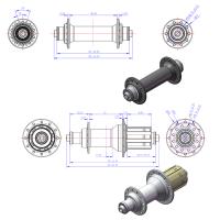 Hub De Bicicleta ARC Para Carretera 24H Ultraligero 280g V Brakes 4 Pawls 48 Clicks Frente 100mm Trasero 130MM Engranaje HG - details 17
