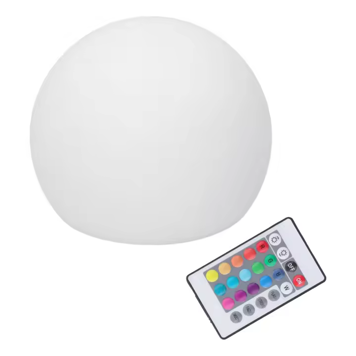 SSITO Luz de Bola LED Lámpara de Globo RGBW Impermeable Exterior 16 Colores 4 Modos Control Remoto 24 Teclas - 1