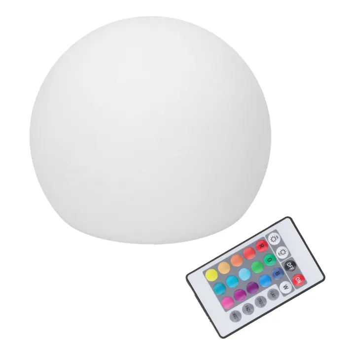 SSITO Luz de Bola LED Lámpara de Globo RGBW Impermeable Exterior 16 Colores 4 Modos Control Remoto 24 Teclas - 1