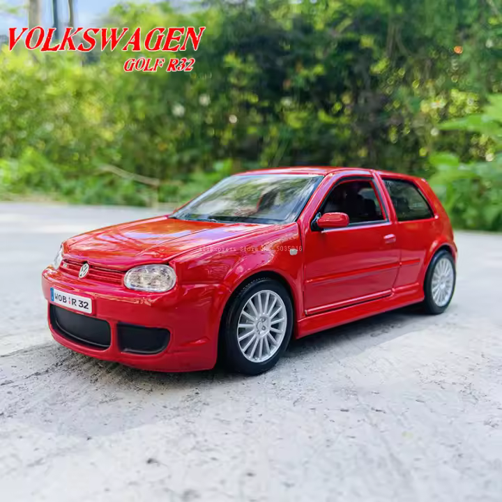 Modelo De Coche De Colección Maisto 1:25 Volkswagen Golf R32 Metálico Simulación Para Decoración Y Juguetes Regalo Para Adultos Y Niños - 1