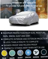 Funda para Coche Impermeable a Prueba de Polvo Anti-UV, Funda Coche Ligera, Funda coche  exterior, Funda Auto varios tamaños: pequeño, mediano y grande - details 1