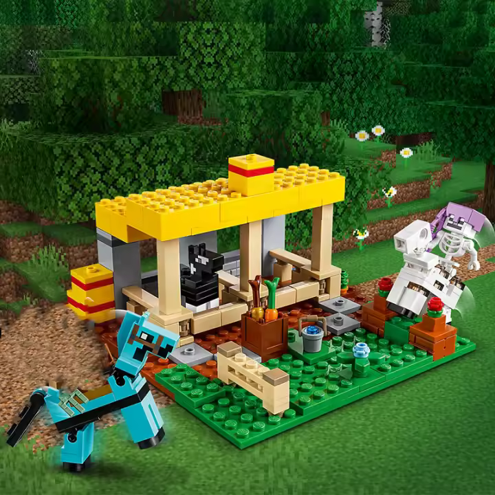 Compatibles MOC Sets MC Mi Mundo Serie Bloques De Construcción La Granja Del Caballo Juguetes Para Niños Regalo Material ABS Tamaño Pequeño - 1