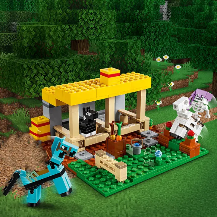 Compatibles MOC Sets MC Mi Mundo Serie Bloques De Construcción La Granja Del Caballo Juguetes Para Niños Regalo Material ABS Tamaño Pequeño - 1
