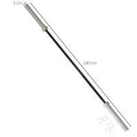 SPORTNOW Barra de Pesas de Acero 180 cm Ø50 mm con 2 Presillas Carga 200 kg Barra Olímpica para los Discos de Ø5 cm Entrenamiento en Gimnasio Casa Negro - details 2