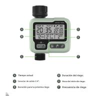 Eshico HCT-322 Timer De Agua Automático Para Jardín Máquina De Riego Digital Inteligente Con Válvula De Soplete Para Uso Exterior Ahorro De Agua Y Tiempo - details 3