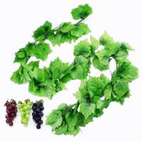 12 Hileras De Uvas Artificiales Con 3 Hileras De Uvas 100pcs De Alambre De Atado Hojas Grandes Guirnalda Para Boda Pa - details 4