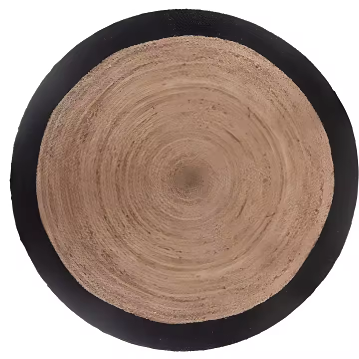 Alfombra arpillera negra diam.120cm atmosphera - 1