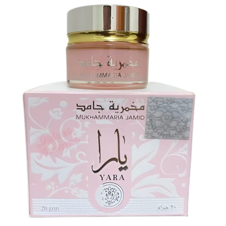 Crema Vaselina yara rosa y Mukhammaria Jamid 20g - Hidratación Profunda y Aroma Oriental - Crema manos vaselina con colonia fragancia crema perfume arabe feminino yara rosa - 1