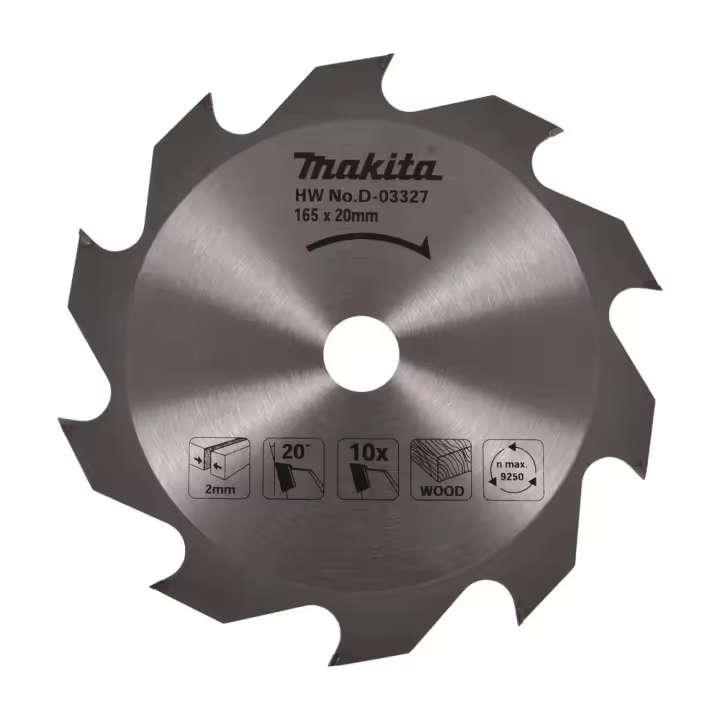 MAKITA - D-03327 Disco sierra circular , Standard TCT, 165 x 20 mm, 10 D MAKITA - 1