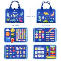 Juguetes Montessori Tablero Ocupado Para Bebés Actividades Educativas De Habilidades De Vida Sensoriales Con Libros Ocupados Para El Desarrollo Motor Fine - details 5