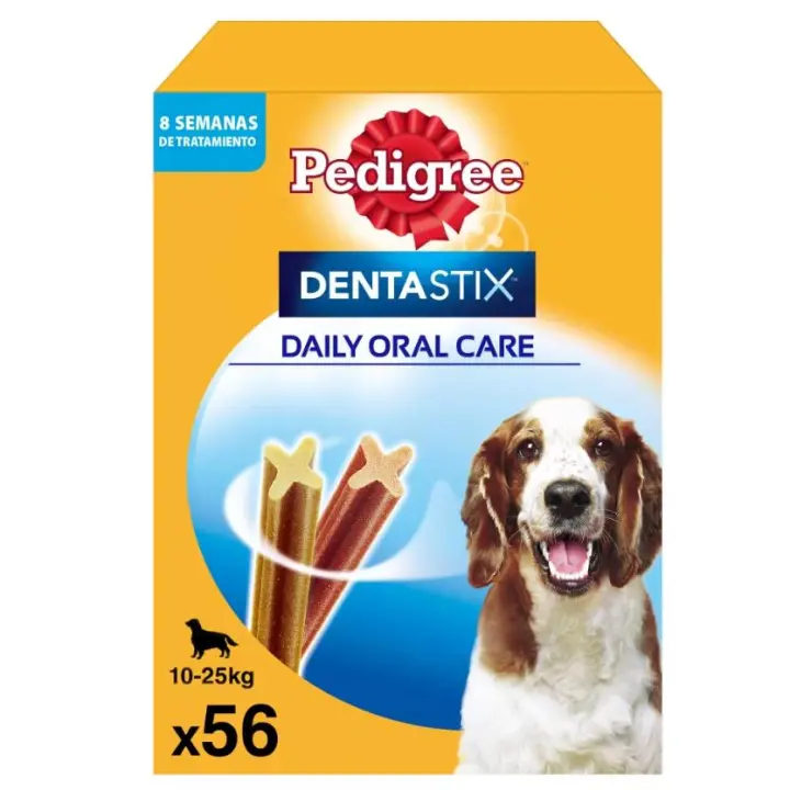 Pedigree Dentastix Uso Diario Limpieza Dental para perros medianos(1 Pack De 56ud) - 1