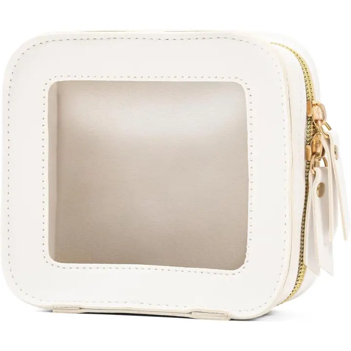 Mini bolsa de maquillaje transparente para bolso, bolsa organizadora de viaje para cosméticos a prueba de agua con cremallera. - 1