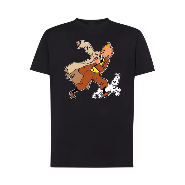 Camiseta de Tintin y Milú - Las aventuras de Tintin/ Tebeos y serie retro de los años 30 - Camiseta Unisex de algodón - 1
