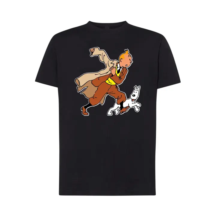 Camiseta de Tintin y Milú - Las aventuras de Tintin/ Tebeos y serie retro de los años 30 - Camiseta Unisex de algodón - 1