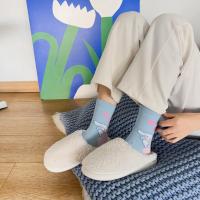Calcetines Disney Miniso Cinnamoroll Para Mujer Azul De Algodón Peinado Medio Tubo Estilo Lindo Con Perro Dibujos Animados - details 20