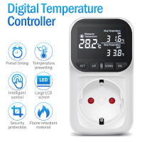 Controlador De Temperatura Digital Con Display LCD Timbre Preset Para Enfriamiento Y Calentamiento Sensor De Temperatura EU Plug 220V - details 0