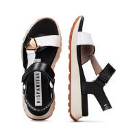 HISPANITAS  SANDALIA PIEL BLACK WHITE - details 3