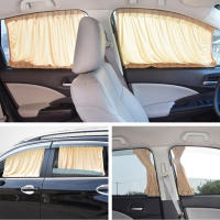 2pcs Cortinas De Sol Para Ventanas Laterales De Coche Universal Protección UV Plegable En Tela Negra Visera De Sol Para Estilo Del Coche - details 8