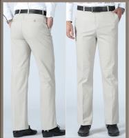 Pantalones De Trabajo Casuales Para Hombre 100% Algodón Verano Delgados Y Ligeros Estilo Clásico Negocios Moda Elásticos Talla Alta Colores Variados - details 7