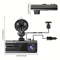 Cámara DVR De Coche WIFI 3 Canales Dash Cam Registrador Interior De Vehículo Mini Registrator FHD 1080P Video Recorder - details 14