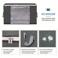 Bolsas De Almacenamiento Duraderas Con Manijas 4/6/8pcs Organizador De Armario Plegable Para Ropa Cobertores Almohadas Sábanas - details 4