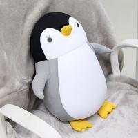 Almohada De Viaje En Forma De U Con Diseño De Delfín Y Pinguino Cartoon Almohada De Cuello Fluffy Para Protección Del Cervical 100% Poliéster - details 6